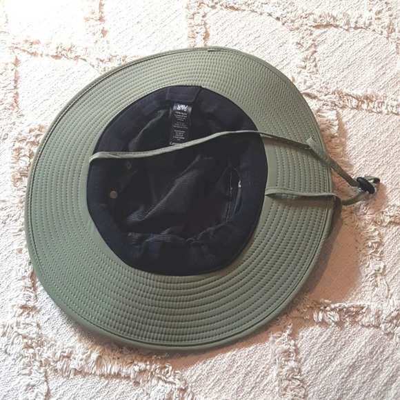 NWT wide brim khaki  green nylon gardening or sun hat - Picture 2 of 6